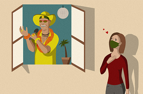 Ilustrace Dan Nekonečný v karanténě
